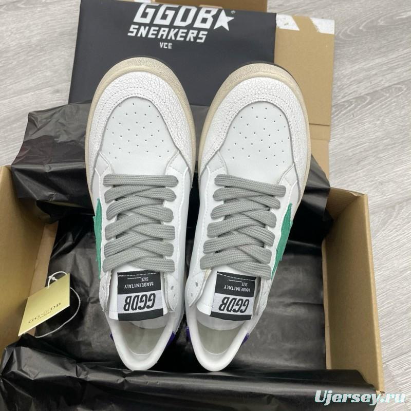 2024 Unisex GGDB White Green Purple Leather Sneakers MJ00260