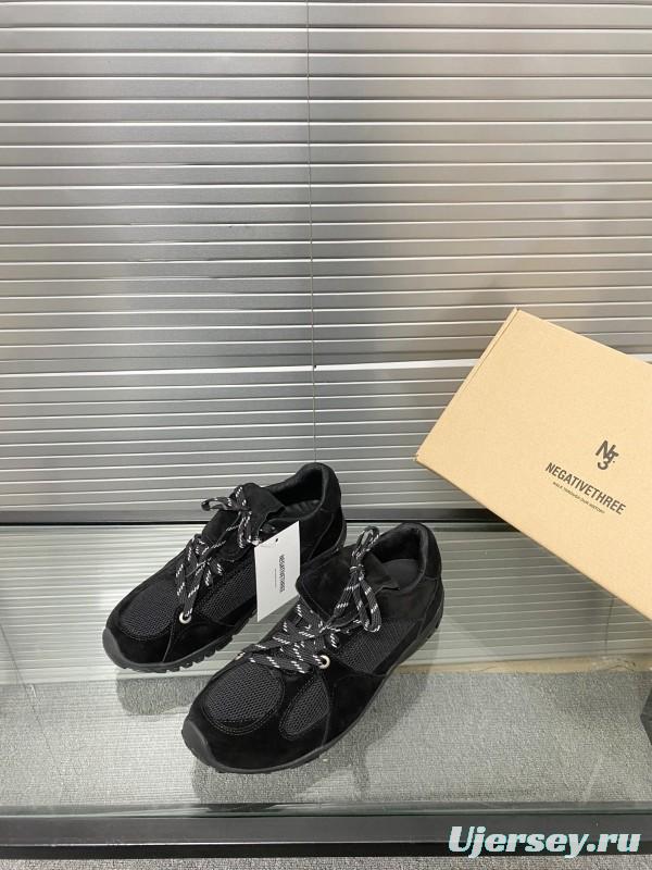 2025 Unisex Puma Black Mesh Leather Sneakers KFY00280