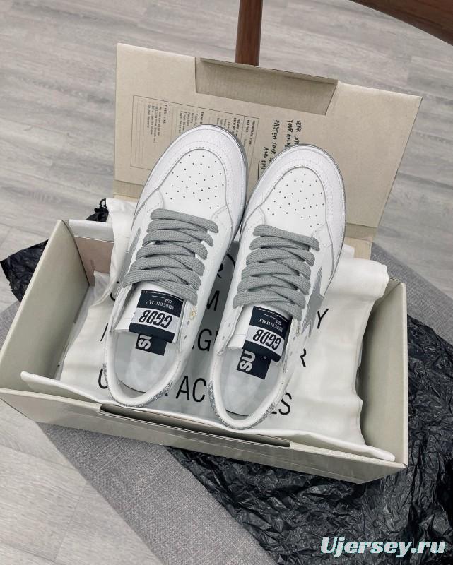 2024 Unisex GGDB White Silver Leather Sneakers MJ00260