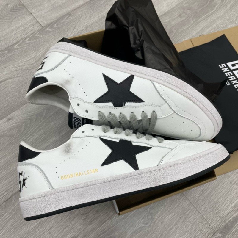 2024 Unisex GGDB White Black Leather Sneakers MJ00260