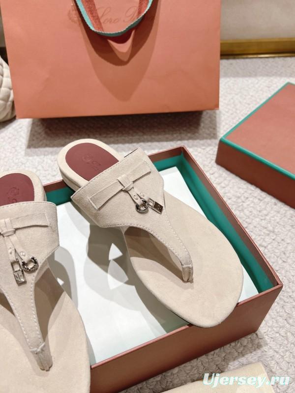 2025 Slippers Le Parmentier Beige Suede Slippers LY00250