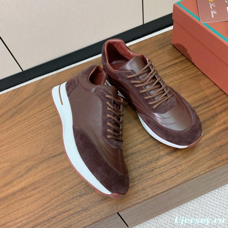 2025 Unisex Le Parmentier Brown Suede Leather Casual Sneakers