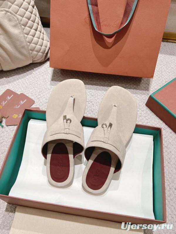 2025 Slippers Le Parmentier Beige Suede Slippers LY00250