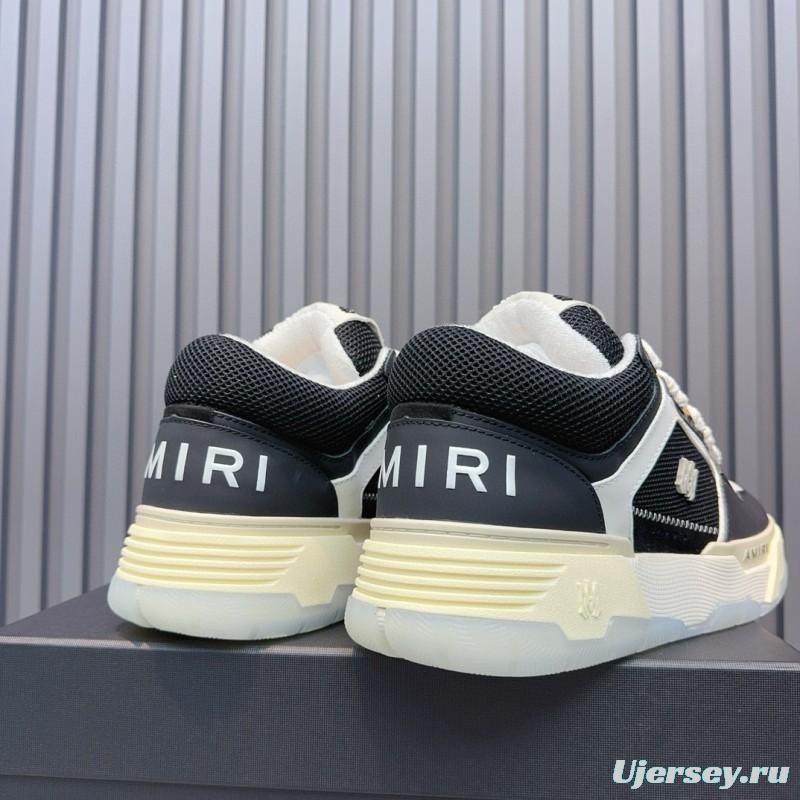 2024 Unisex Amiri Black White Leather Sneakers MJ00360
