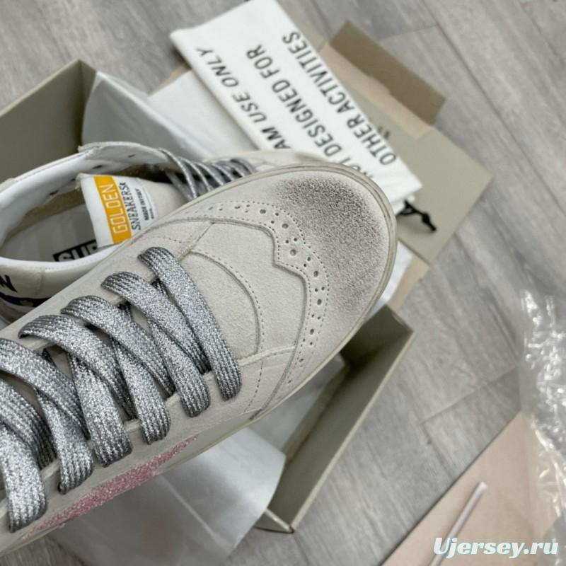 2024 Unisex GGDB White Pink Blue Leather Suede High Top Sneakers MJ00300