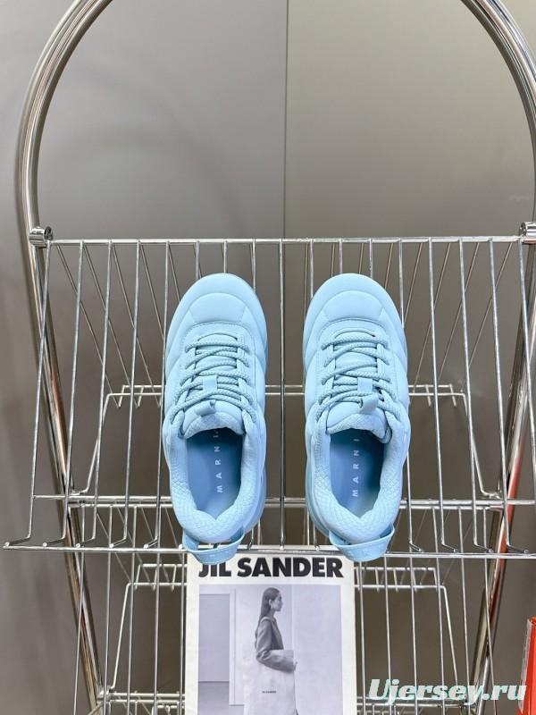 2025 Women Marni Blue Fabric Sneakers
