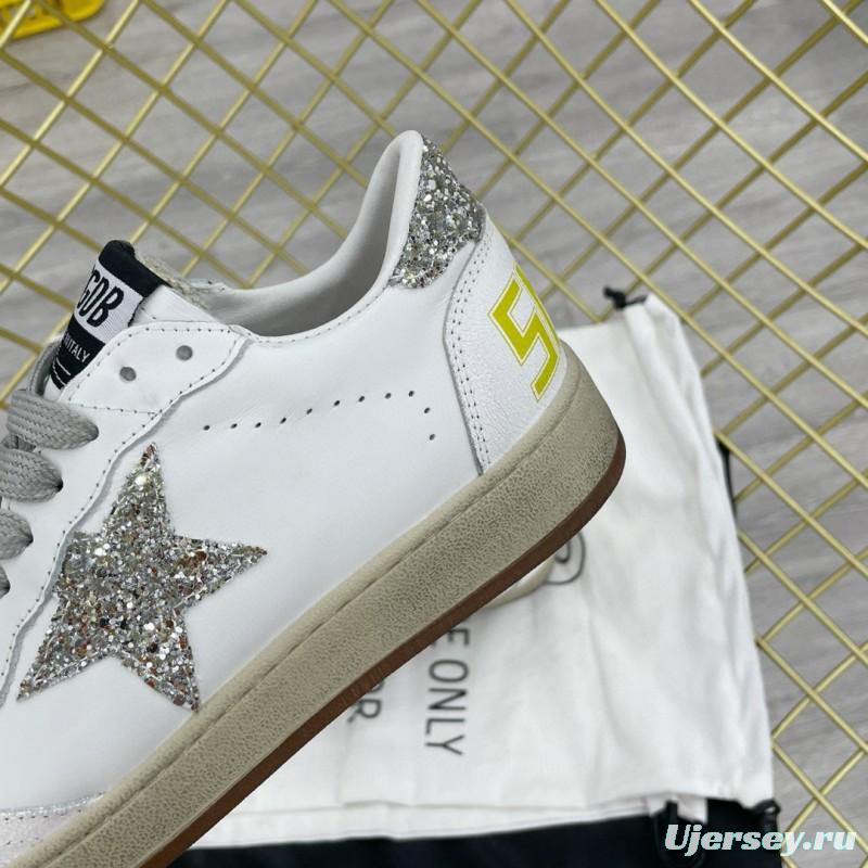 2024 Unisex GGDB White Silver Leather Sneakers MJ00260