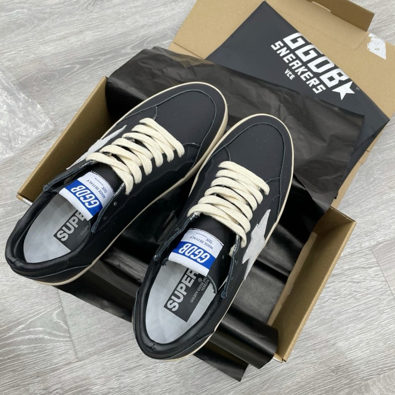 2024 Unisex GGDB Black White Leather Sneakers MJ00260