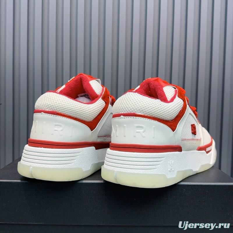 2024 Unisex Amiri White Red Leather Sneakers MJ00360