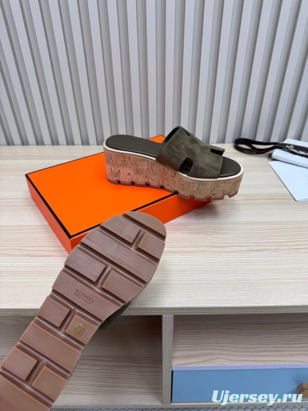 2025 Slippers Hermès Brown Suede Slippers