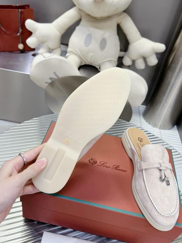 2024 Slippers LP Beige Nubuck Leather Loafer MJ00270