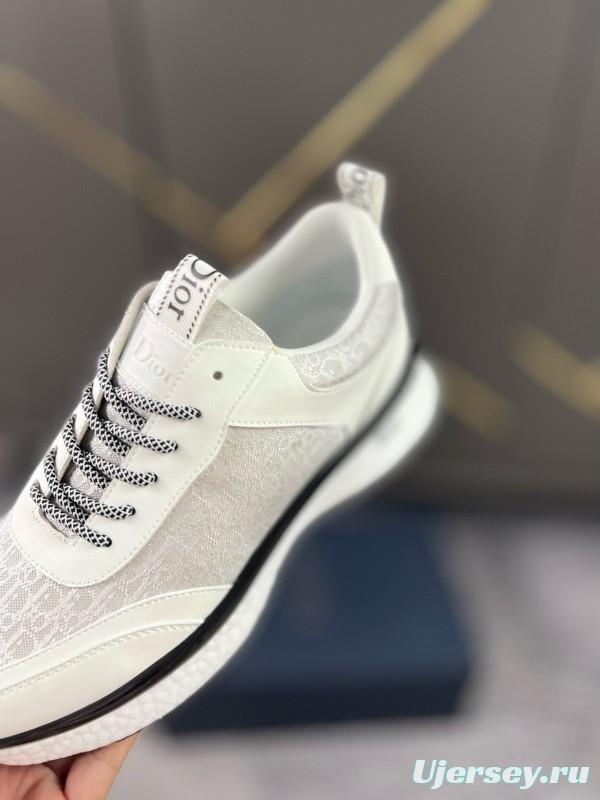 2024 Unisex Dior White Mesh Leather Casual Sneakers MJ00270