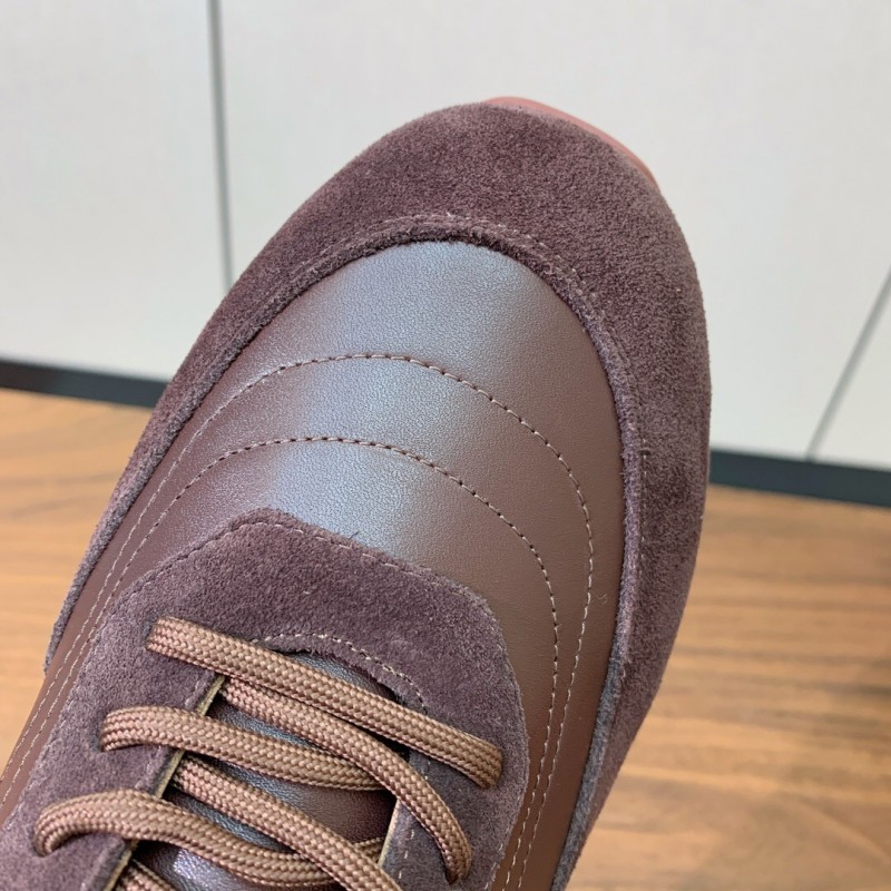 2025 Unisex Le Parmentier Brown Suede Leather Casual Sneakers