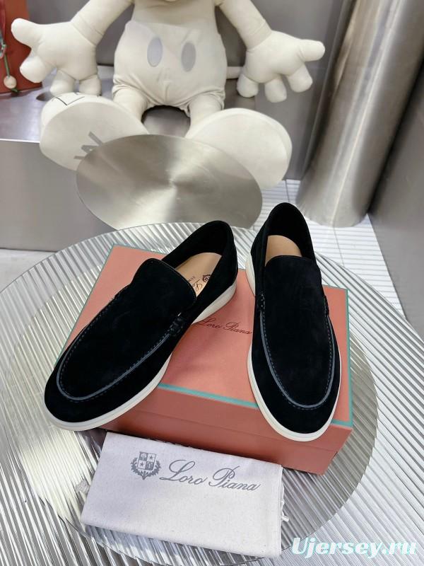 2025 Men LP Black Suede Loafers LY00260