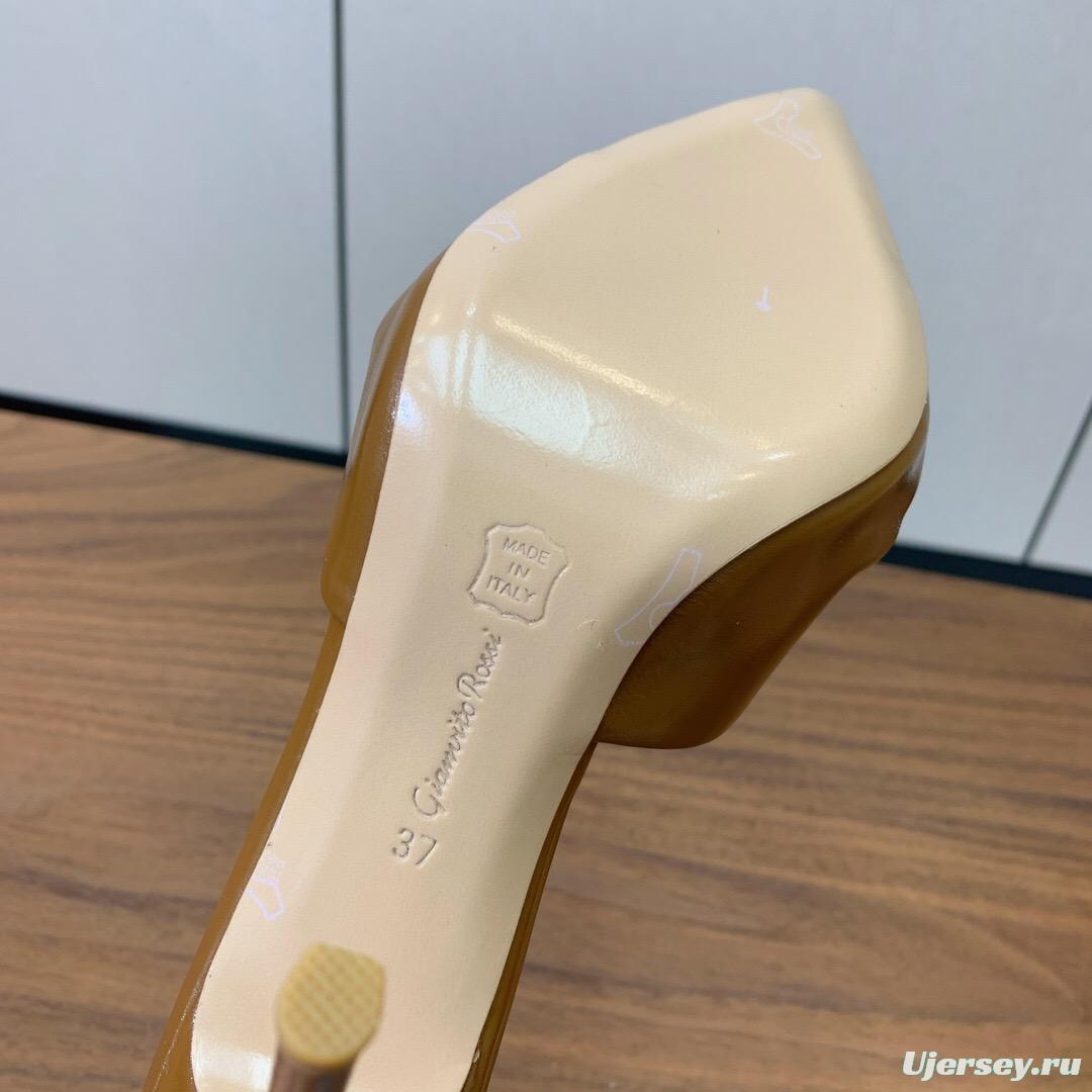 2025 Women Gianvito Rossi Brown Leather Stiletto Heels