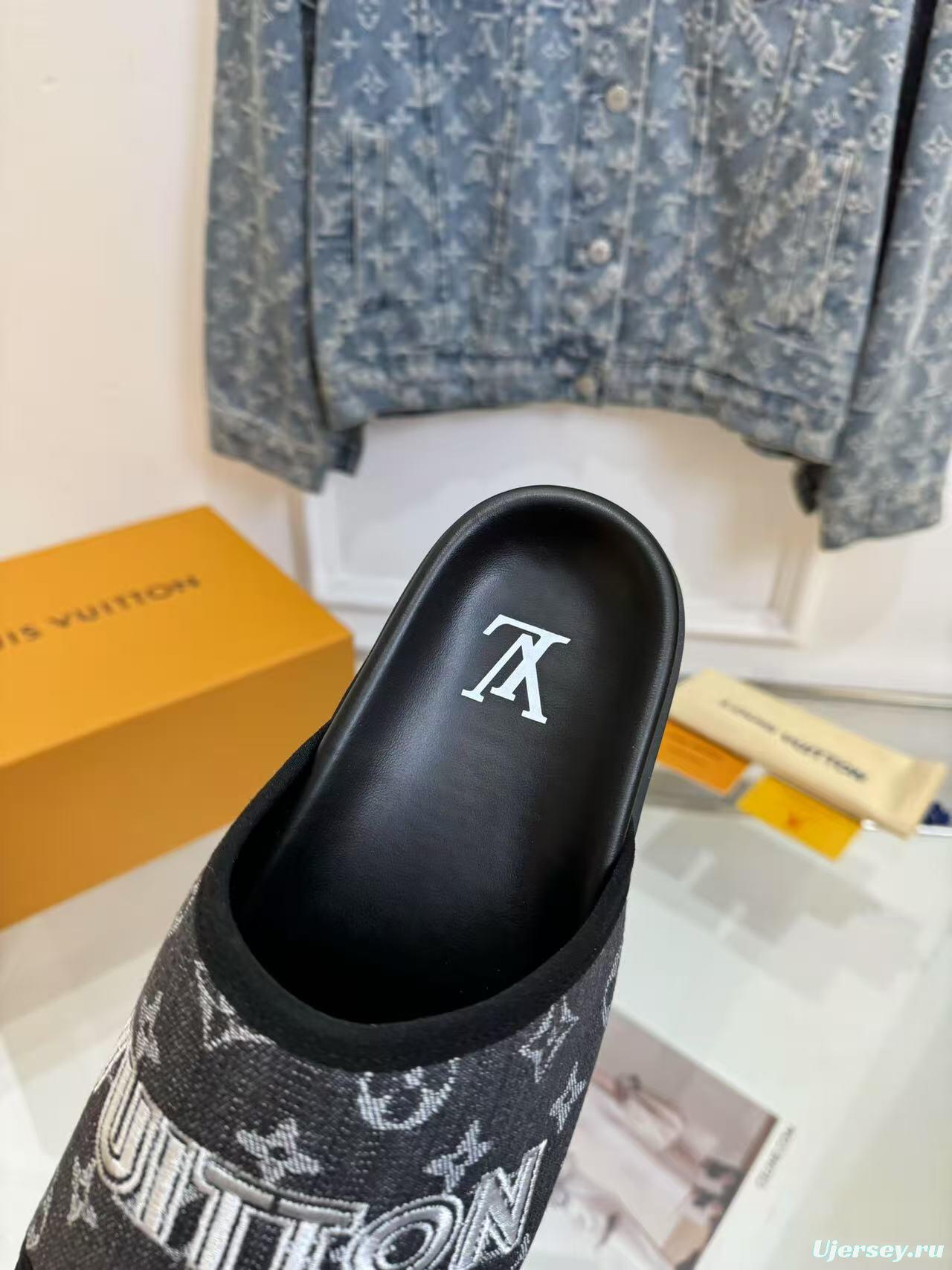 2025 LV Black Fabric Slippers LY