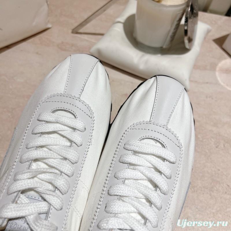 2025 Women MM6 White Leather Sneakers