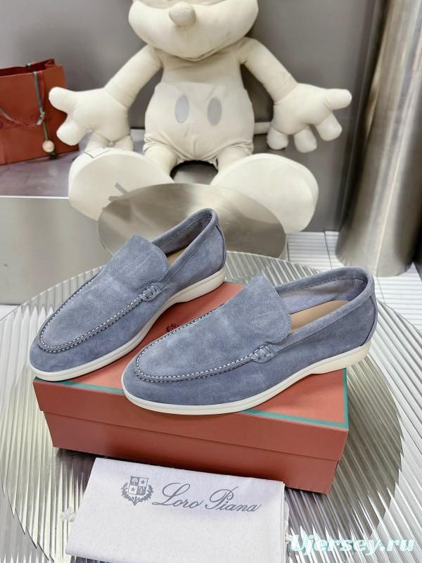 2025 Men Le Parmentier Grey Suede Loafers LY00260