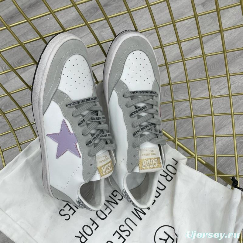 2024 Unisex GGDB White Purple Grey Leather Suede Low Top Sneakers MJ00260