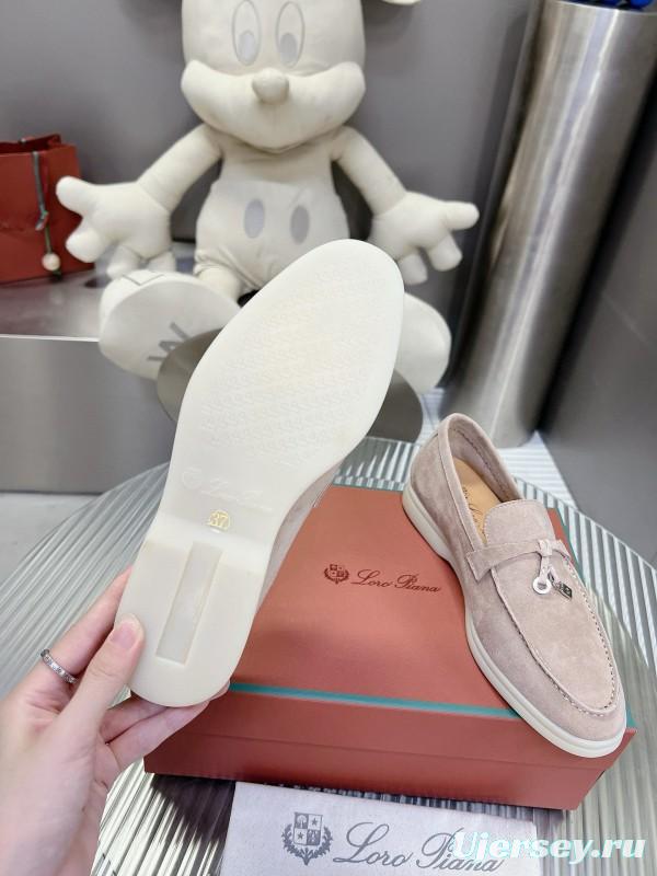 2024 Unisex Le Parmentier beige suede loafers MJ00270