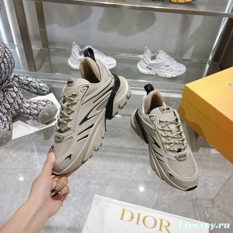 2024 Unisex Dior Beige Black Mesh Sneakers MJ00360