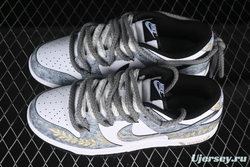 Nike SB Dunk Low Wheat Strap Low-Top Casual Skate Shoes - DD1391-100