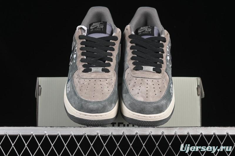 Nike Air Force 1'07 Low Grey Faced Prince Casual Sneakers - YD2452-808