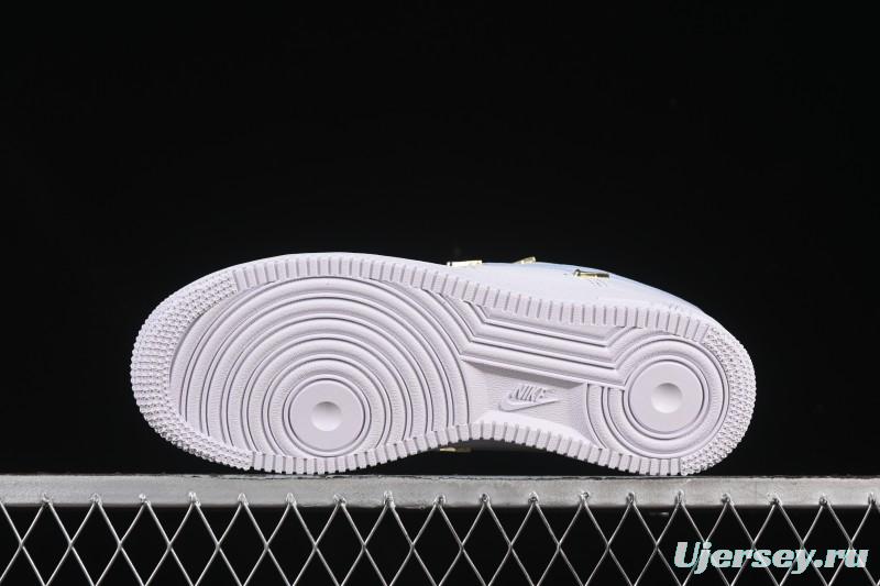 Nike Air Force 1 '07 Low Custom 2D Theme Four Hook Sky Blue Casual Sneakers - ZH0316-084