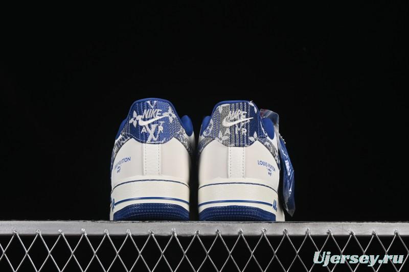 Nike Air Force 1 '07 Low LV Collaboration Gray Blue Denim Casual Sneakers - SC9207-540