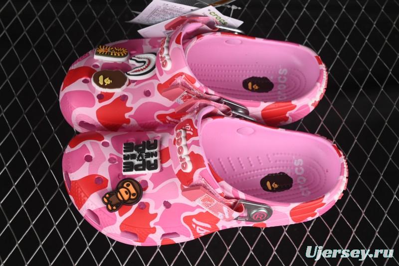 Bape x Crocs Classic Clog Camo Print Comfortable Versatile Clogs - B.D4