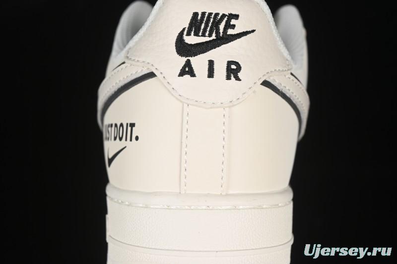 Nike Air Force 1 '07 Low Just Do It Gray Blue Denim Casual Sneakers - CS5288-012