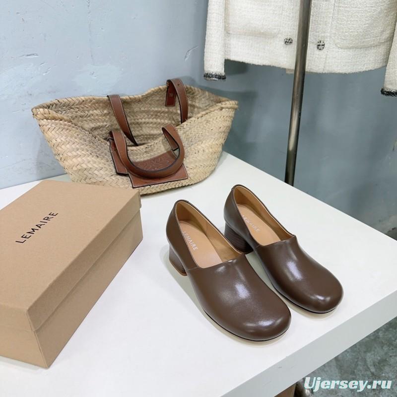 2025 Women Lemaire Brown Leather Loafers