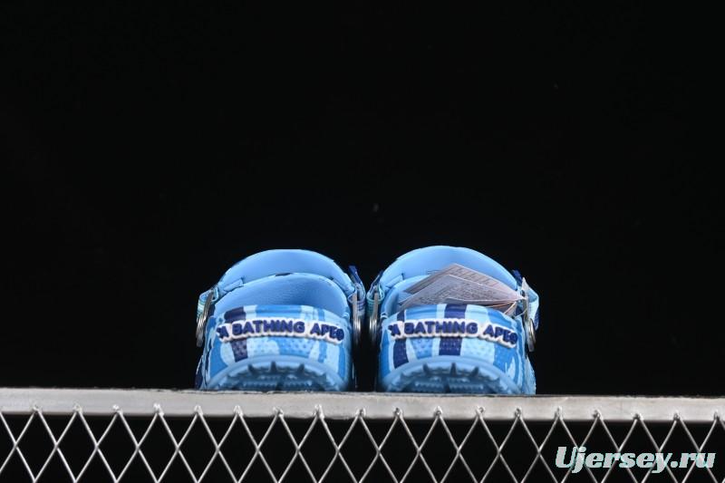 Bape x Crocs Classic Clog Camouflage Print Comfortable Versatile Clogs - B.D4