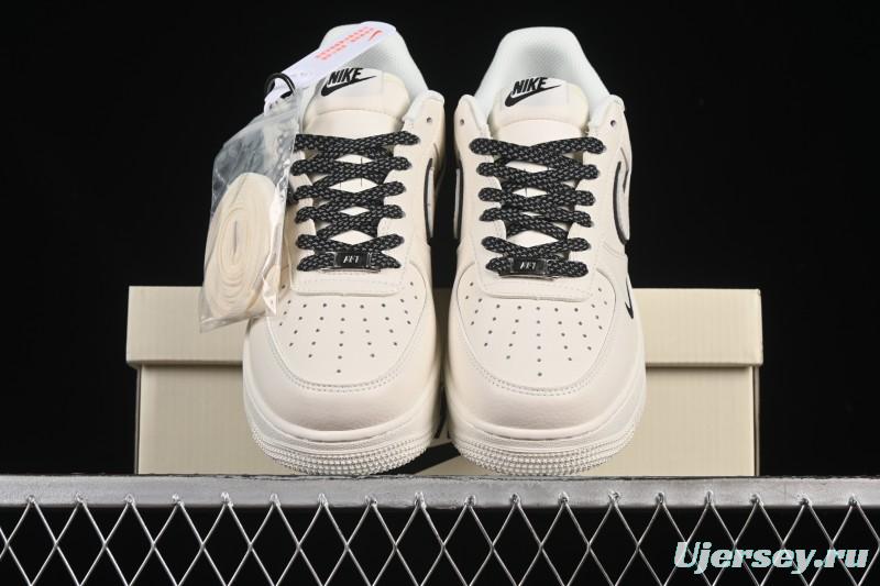 Nike Air Force 1 '07 Low Just Do It Gray Blue Denim Casual Sneakers - CS5288-012