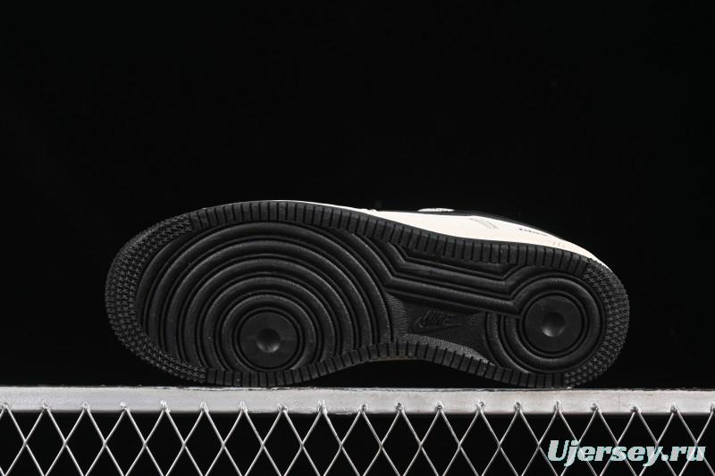 Nike Balenciaga Air Force 1'07 Low Collaboration Triple Swoosh Beige Black Casual Shoes - FR0538-090