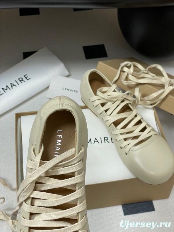 Lemaire 2025 SS Early Spring Collection Tie-Detail Ballet Flats Derby Shoes Flat and Heel Styles - KFY00310