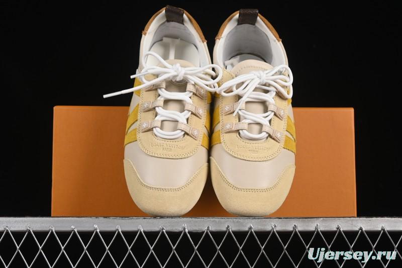 Louis Vuitton Sneakerina Round Toe Lace-Up Ballet Style Flat Training Shoes