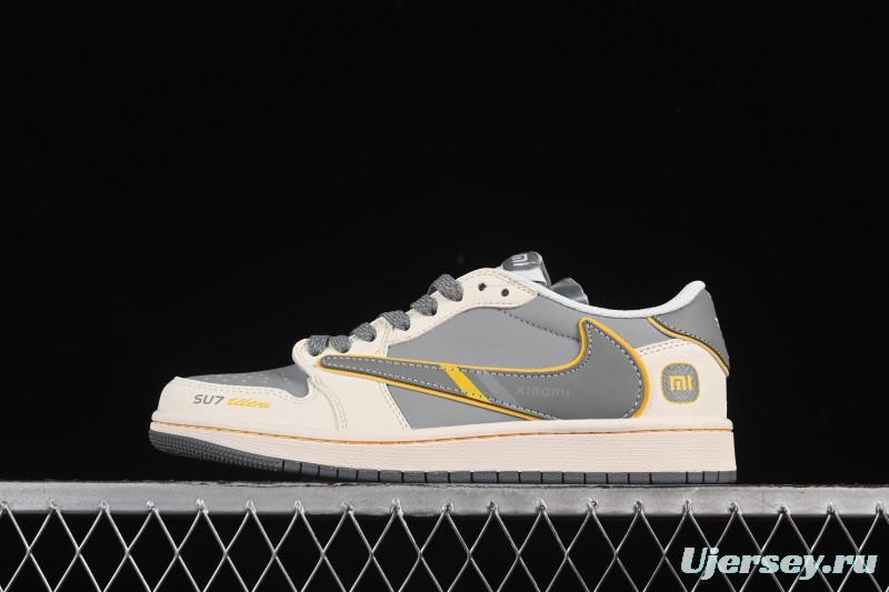 Nike Travis Scott x Fragment Design x Air Jordan 1 Low OG SP AJ1 Low-top Casual Skate Shoes - XX3168-200