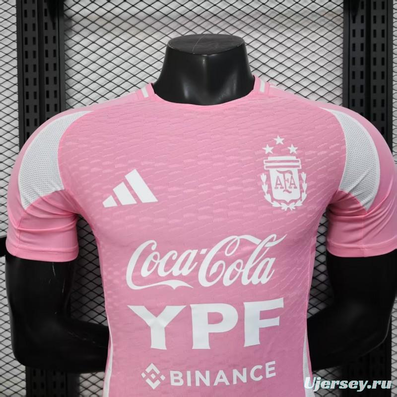 Player Version 2025 Argentina National Team Pink Training Jersey