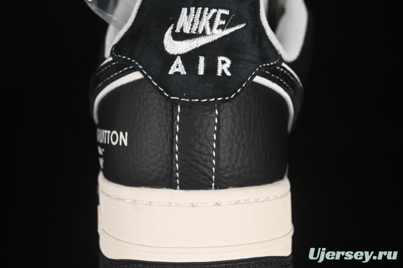 Nike Air Force 1 '07 Low LV Collaboration Black Leather Casual Sneakers - YX5066-349
