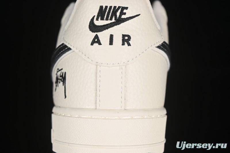 Nike Air Force 1 '07 Low Stussy Collaboration White Gray Casual Sneakers - KK1988-093