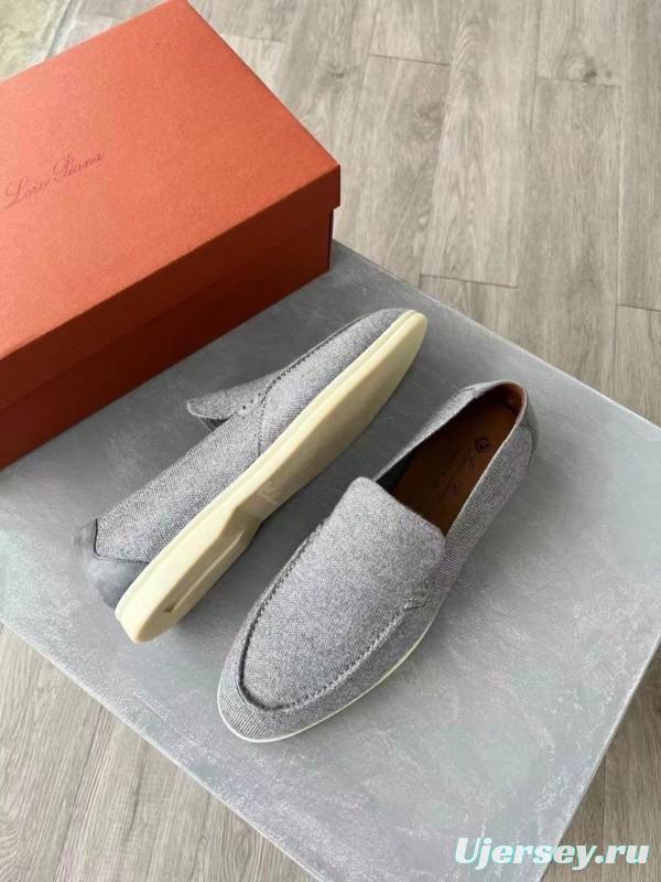 2025 Unisex Le Parmentier Grey Wool Blend Loafers AS00280