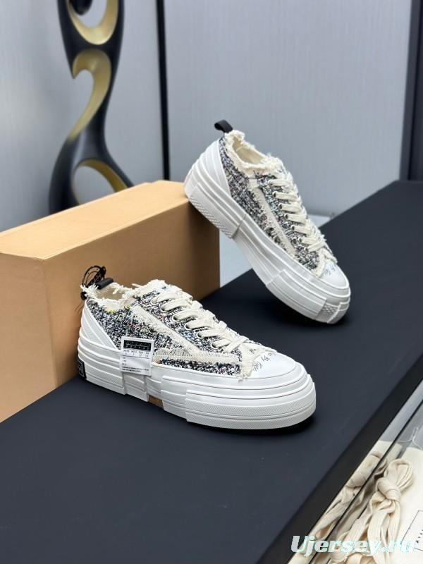 2025 Unisex XVESSEL White Black Canvas Plimsolls Vulcanized AS00260