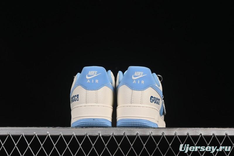 Nike Air Force 1 '07 Low Gucci Collaboration Ice Blue Low-Top Casual Sneakers - DF0188-067
