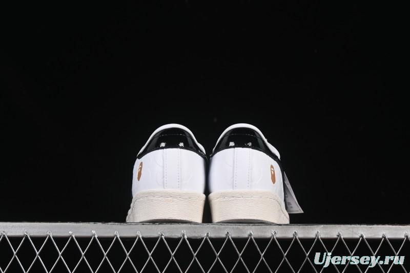 Adidas Bape Superstar Casual Sneakers with Shell Toe Design - JR2701