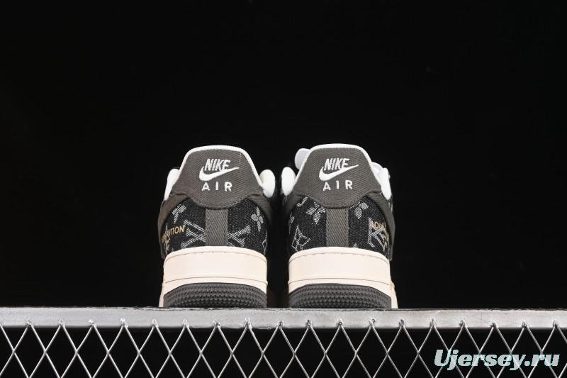 Nike Air Force 1 '07 Low LV Collaboration Black Gold Casual Sneakers - JJ2508-703