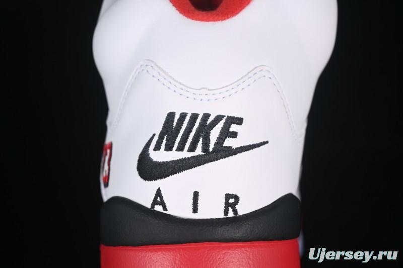 Nike Air Jordan 5 Retro Fire Red Black Tongue Basketball Shoes - HQ7978-101