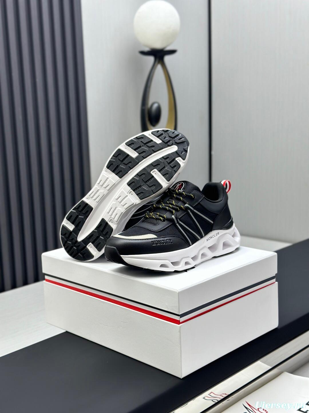 2025 Unisex Moncler Black Cordura Goretex Rubber Trailgrip GTX Trail Running Shoes KFY00390