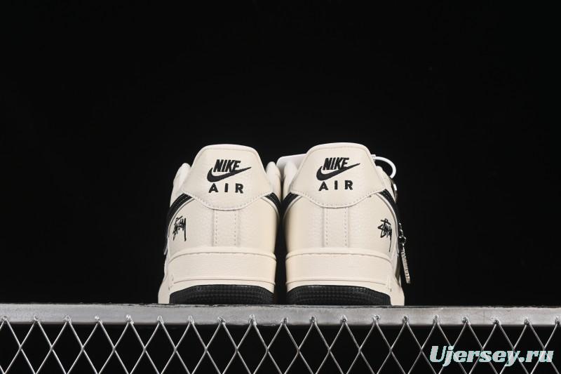 Nike Air Force 1 '07 Low Stussy Collaboration White Gray Casual Sneakers - KK1988-093