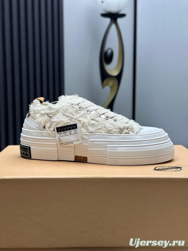 2025 Unisex XVESSEL White Canvas Plimsolls Vulcanized AS00260